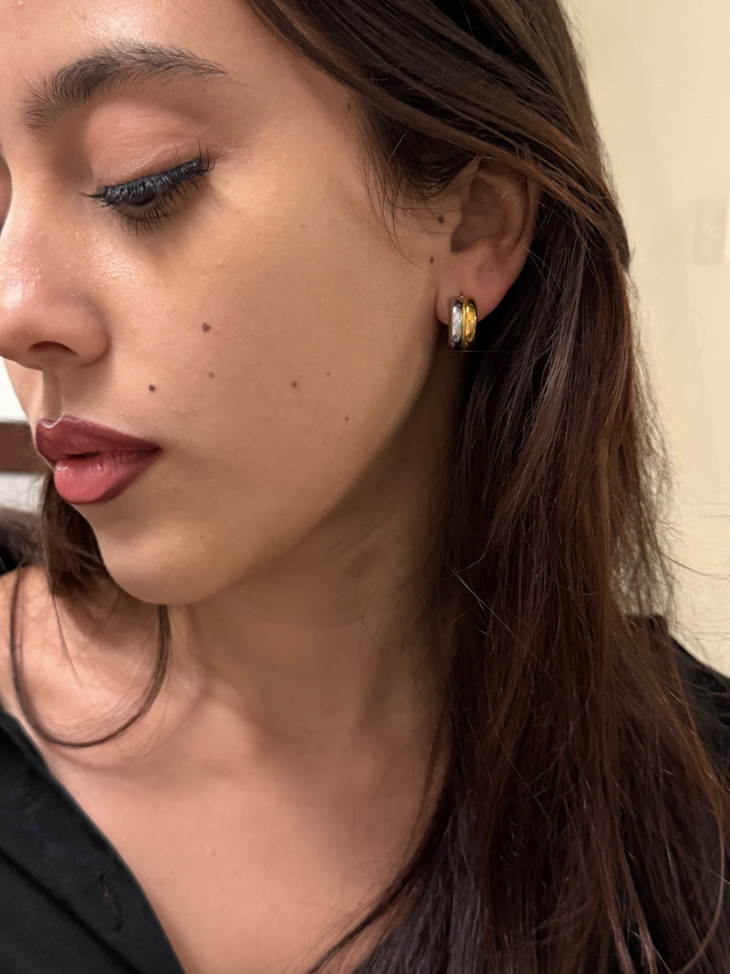 Gold Silver  hoops