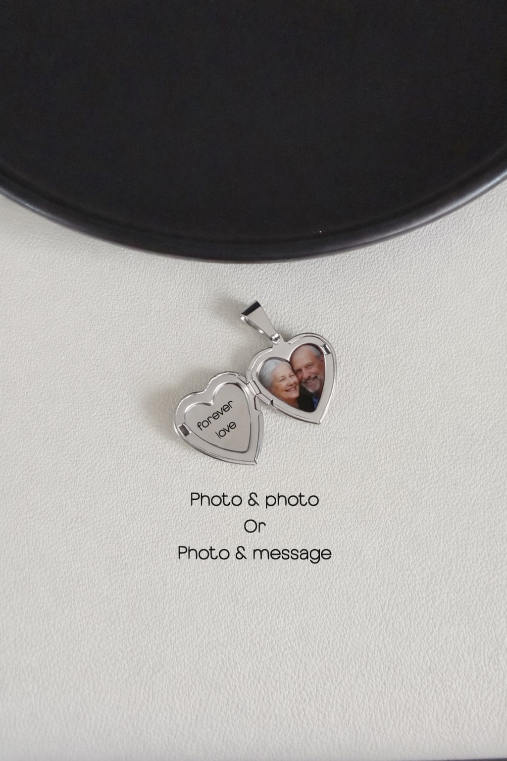 Heart photo necklace