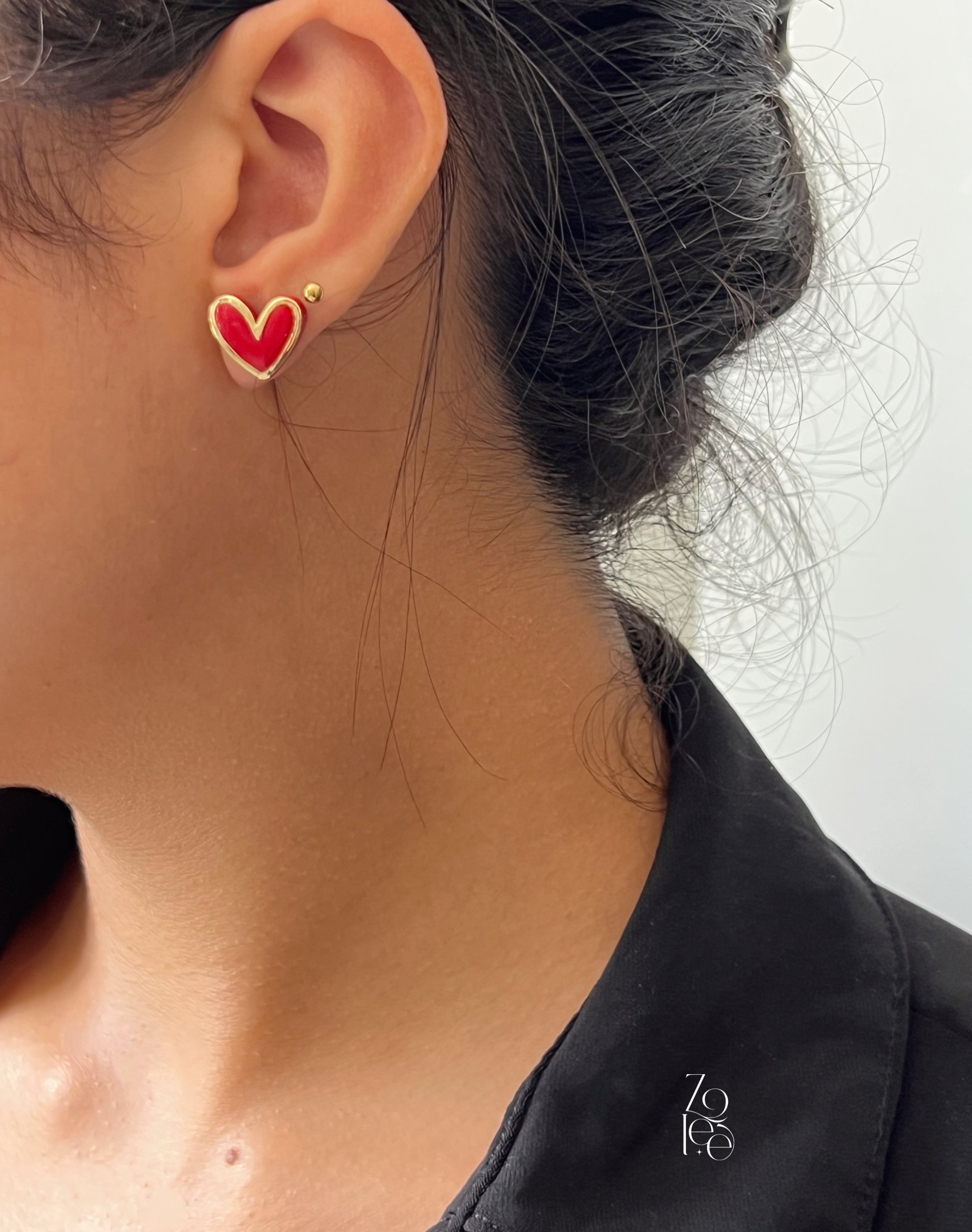Heart studs