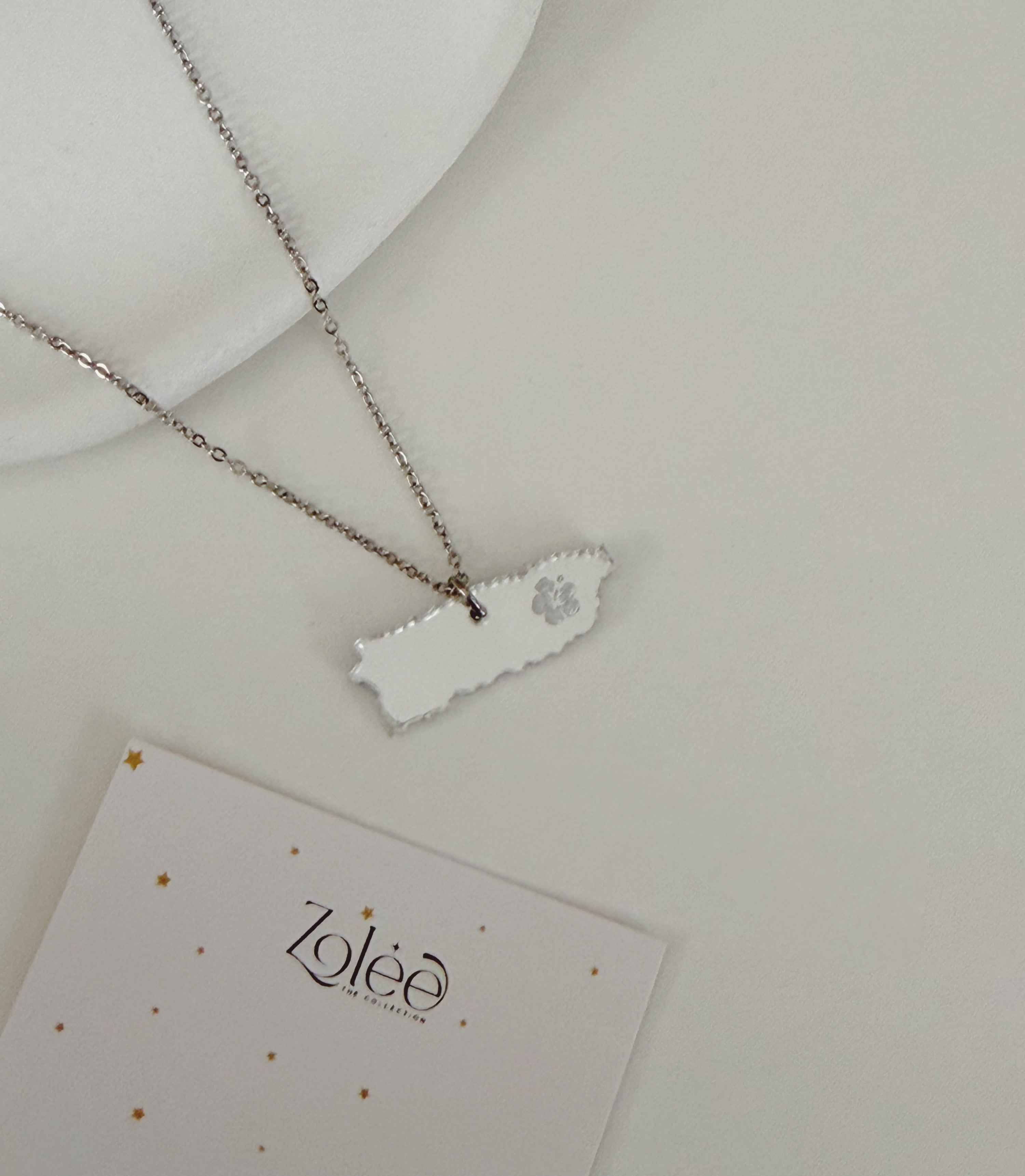 Puerto Rico silver necklace