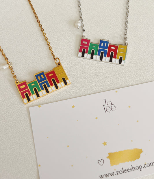 Old San Juan casitas necklace