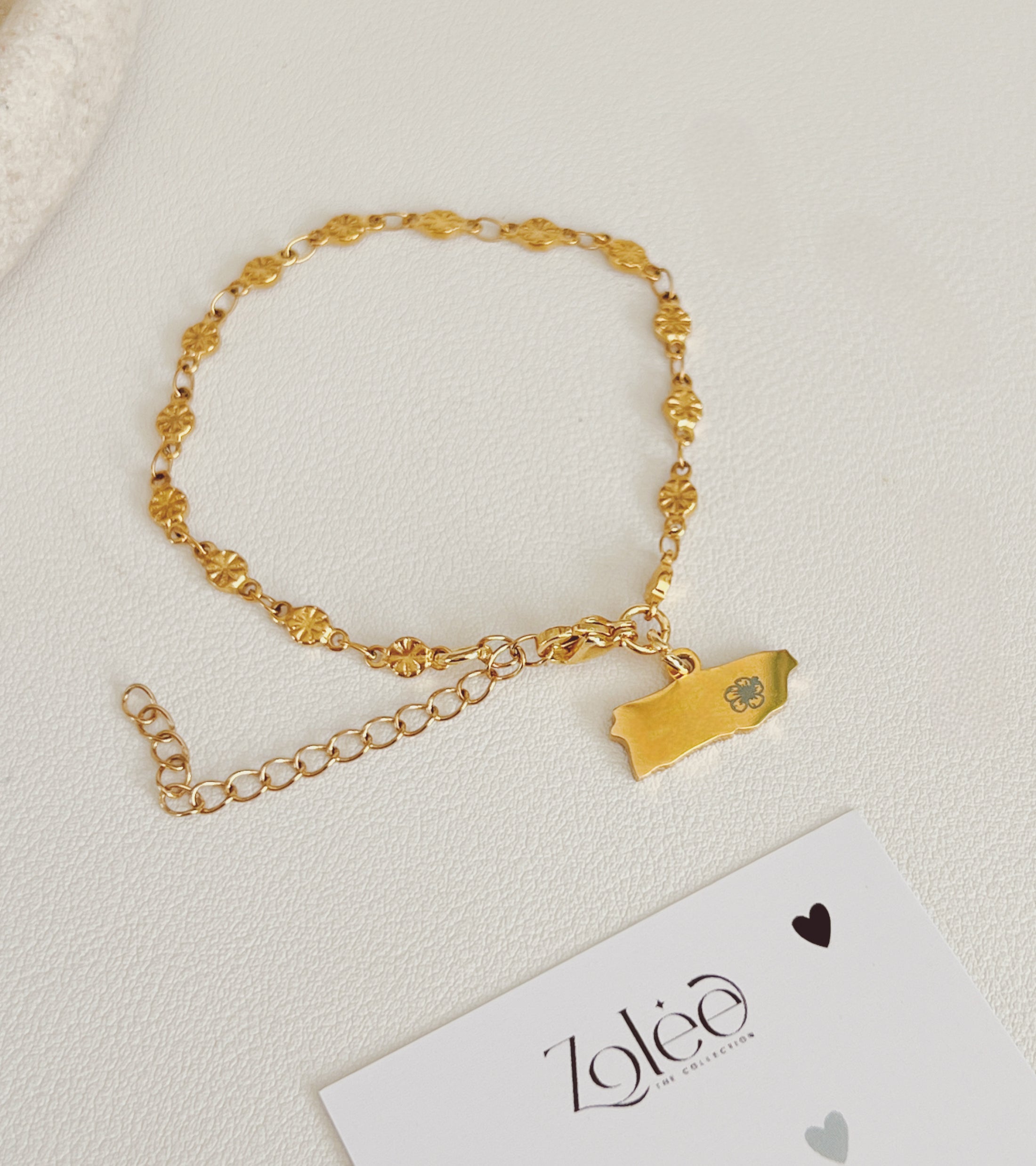 PR flower map  bracelet