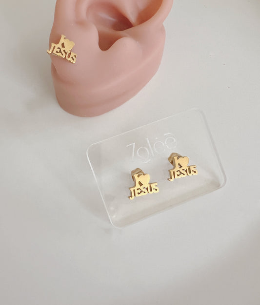 I love Jesus studs