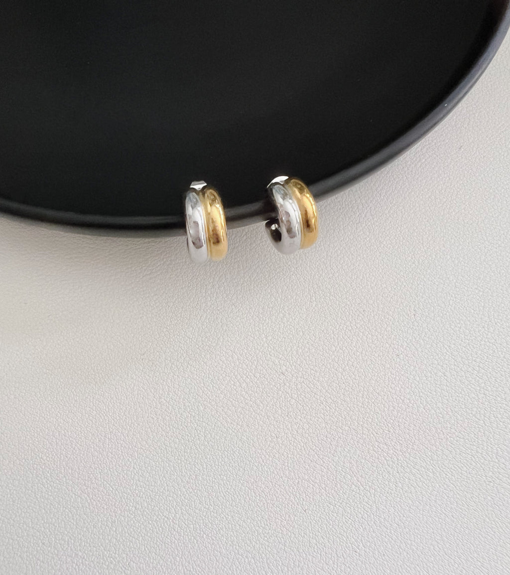 Gold Silver  hoops