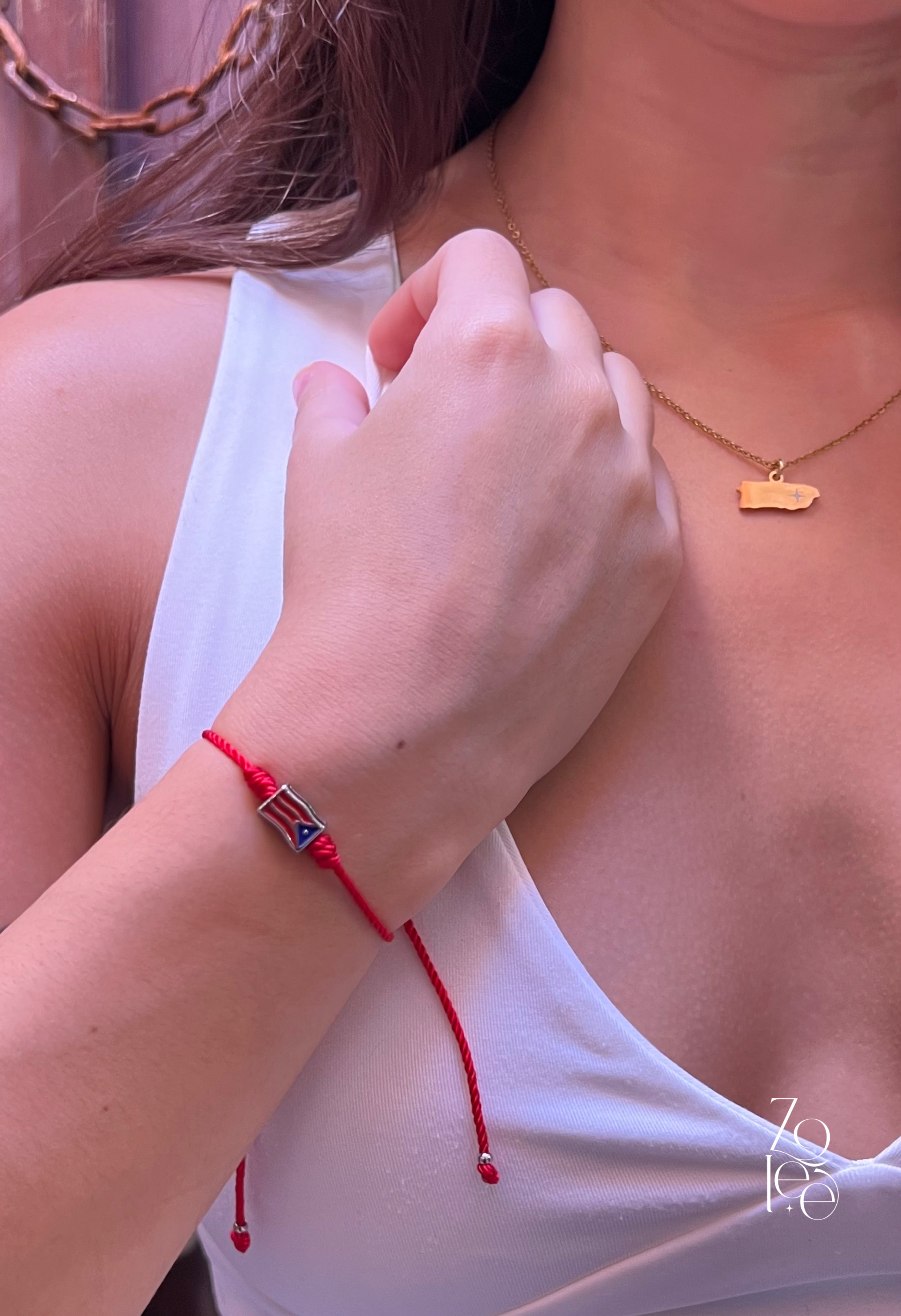 Puerto Rico 2 map  bracelet