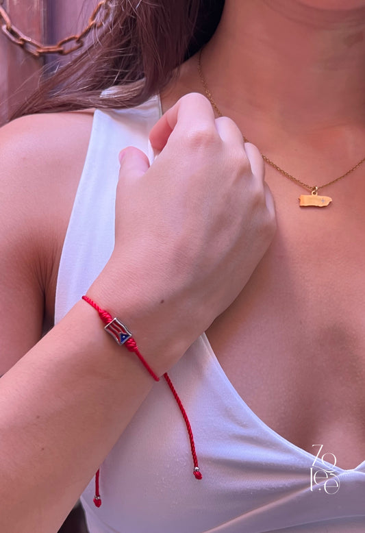 Puerto Rico 2 map  bracelet