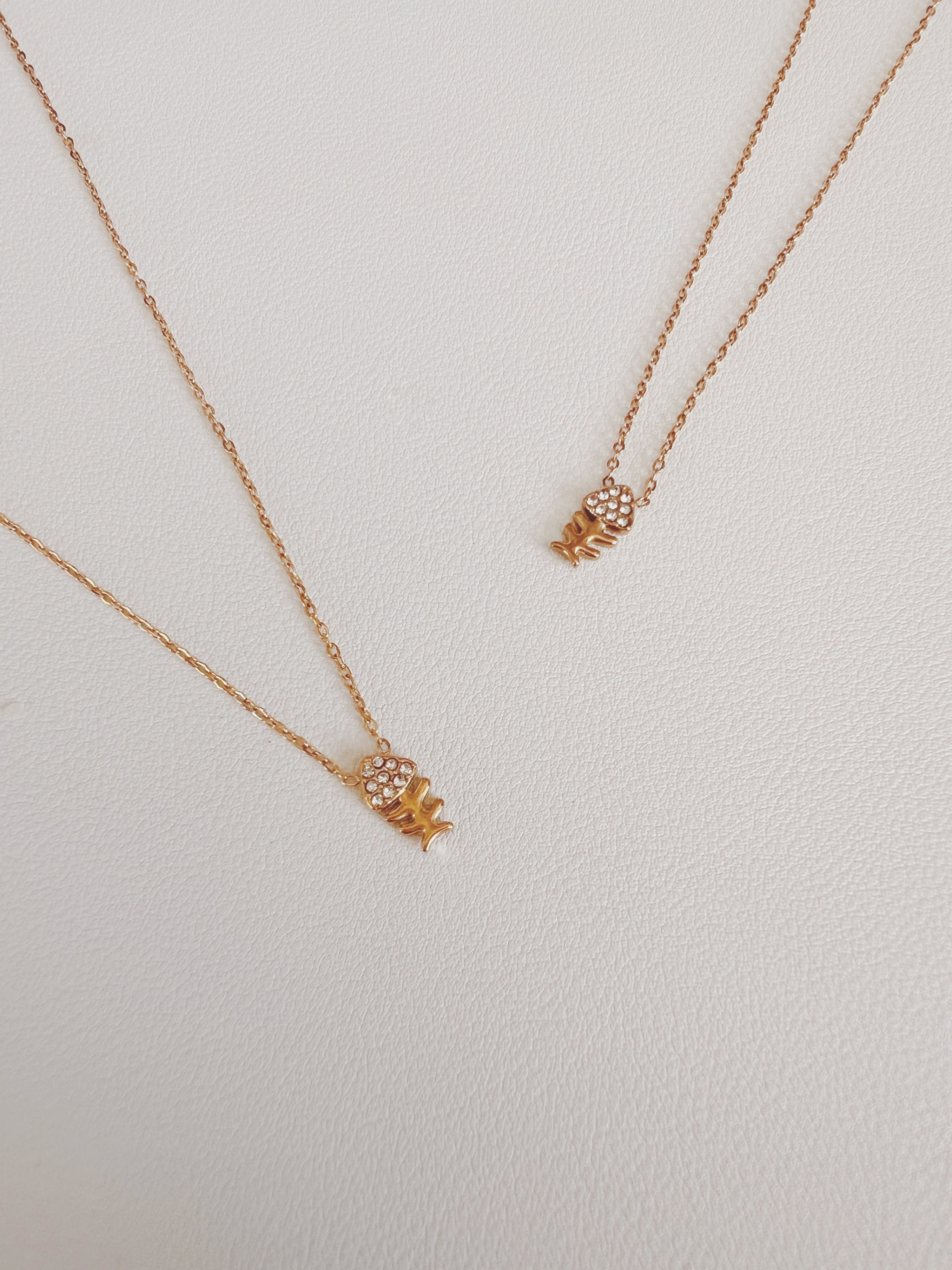 Tiny lux bonefish necklace