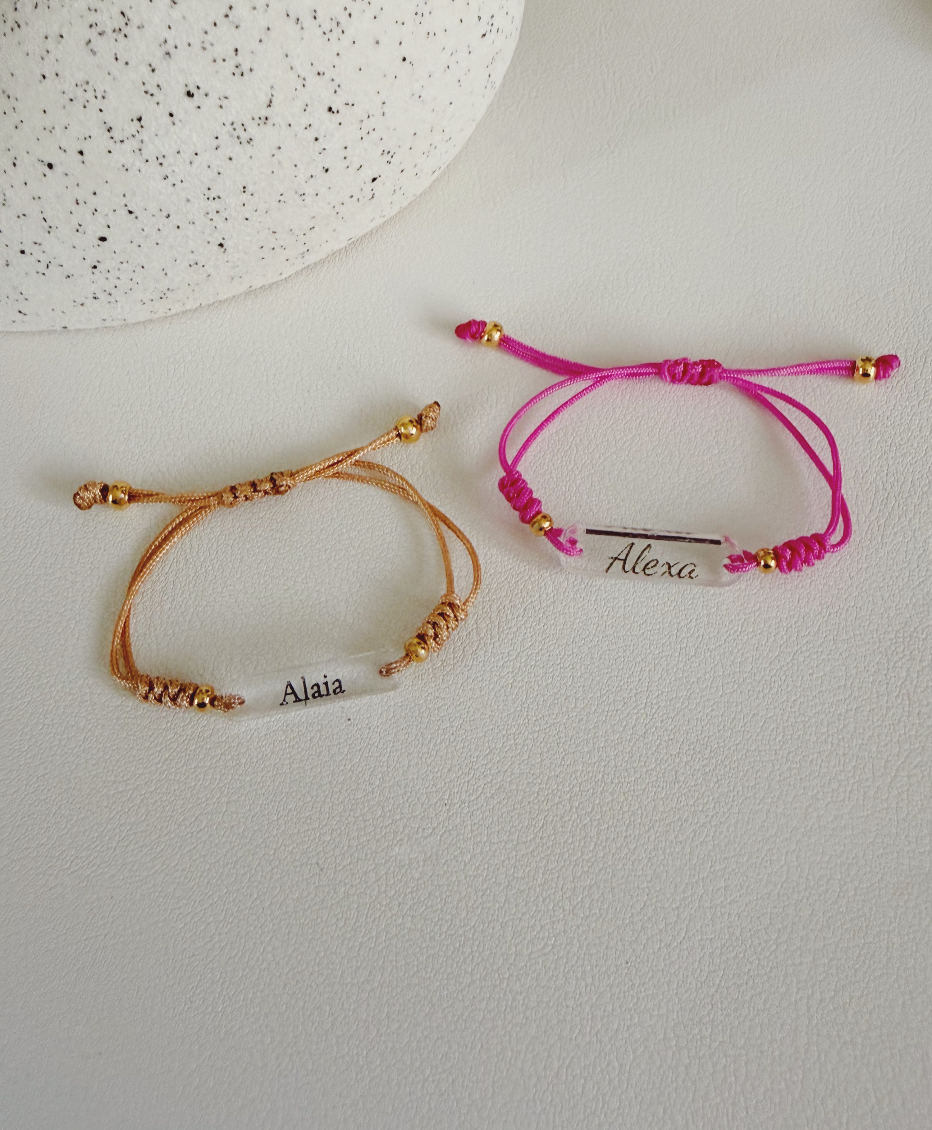 Baby cord bracelet