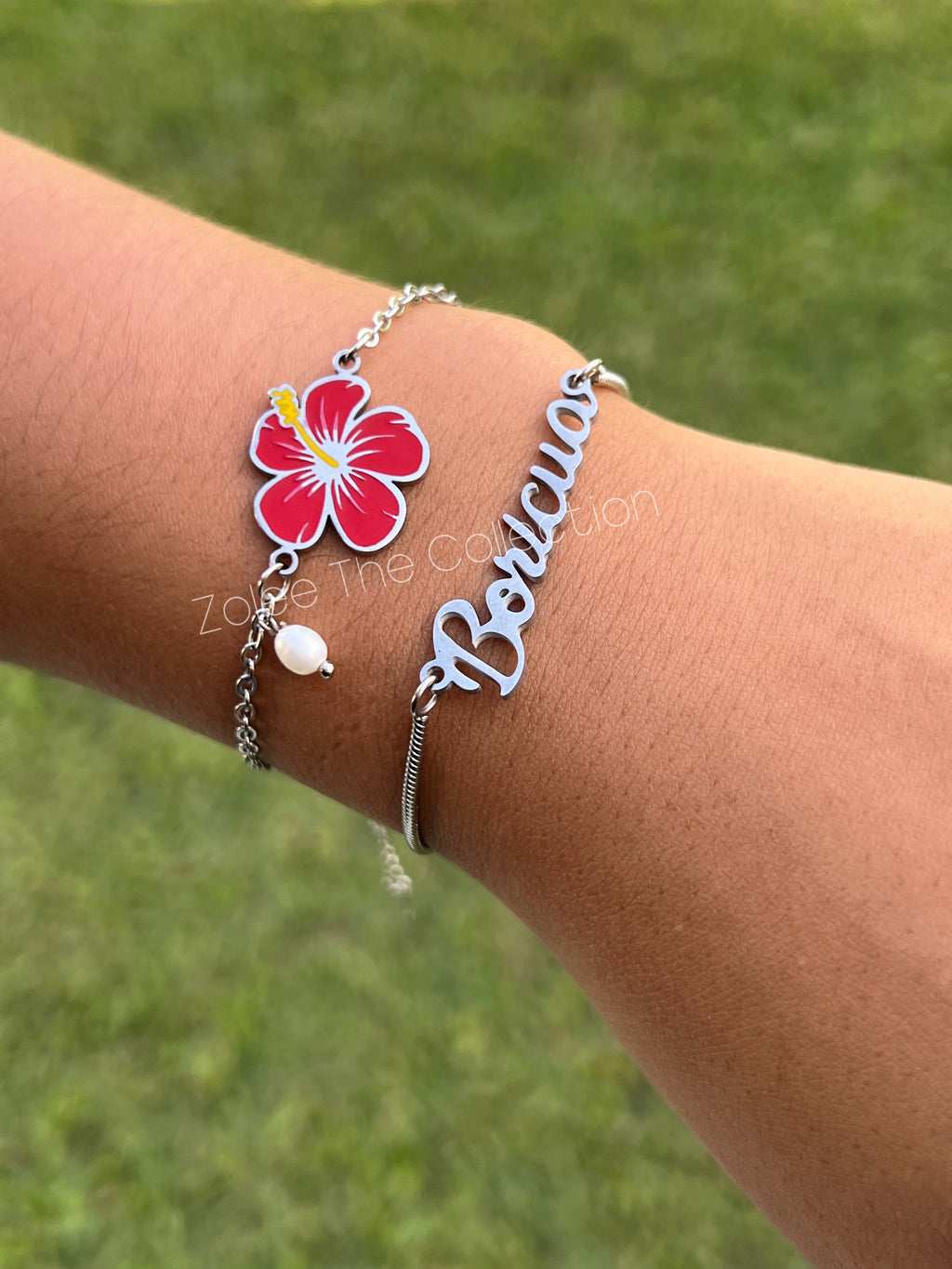“Boricua “ silver bracelet