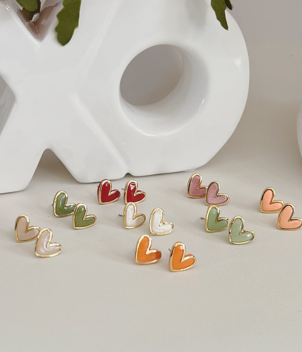 Heart studs