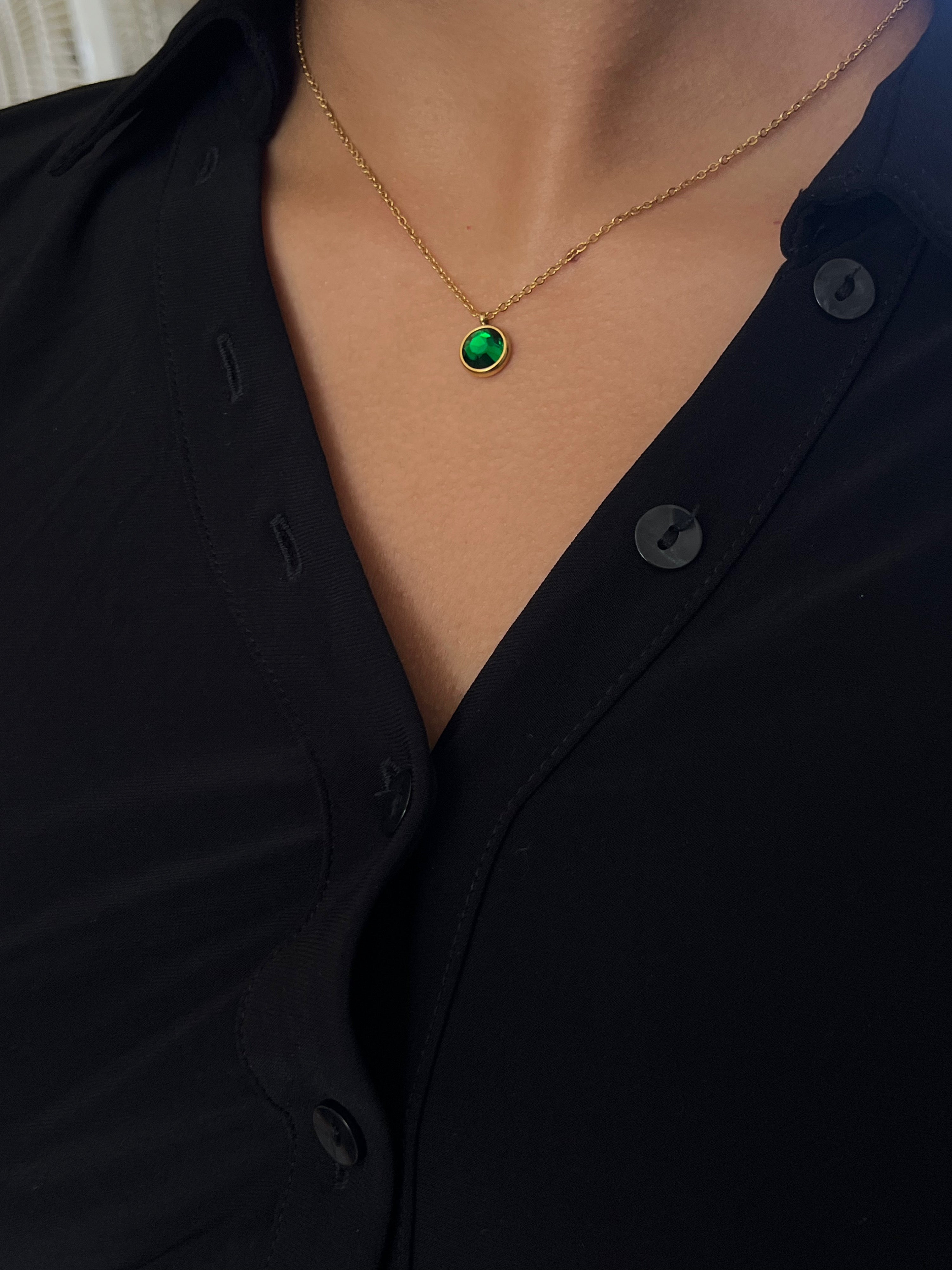 Green love necklace