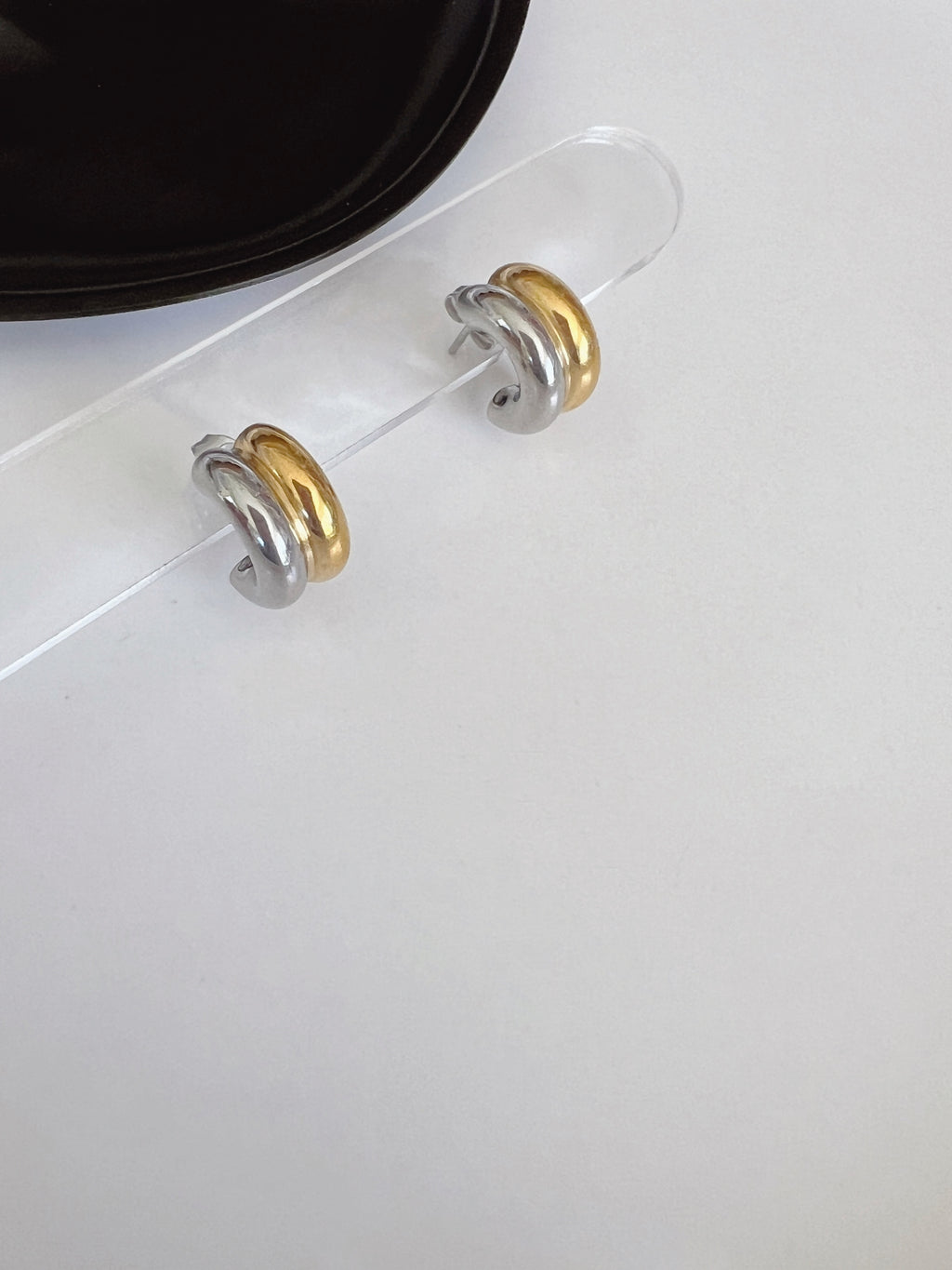 Gold Silver  hoops