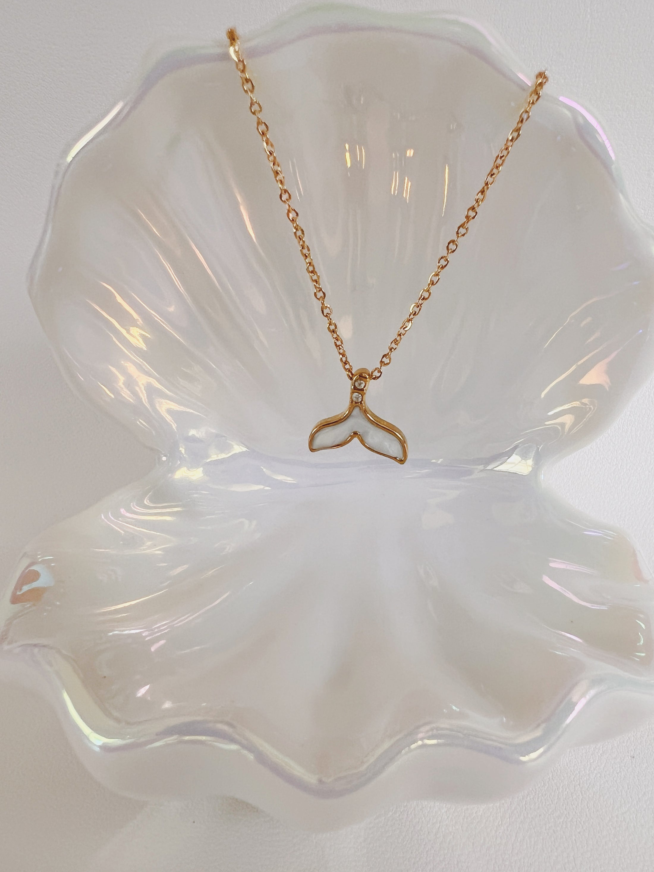 Lux whale tail necklace