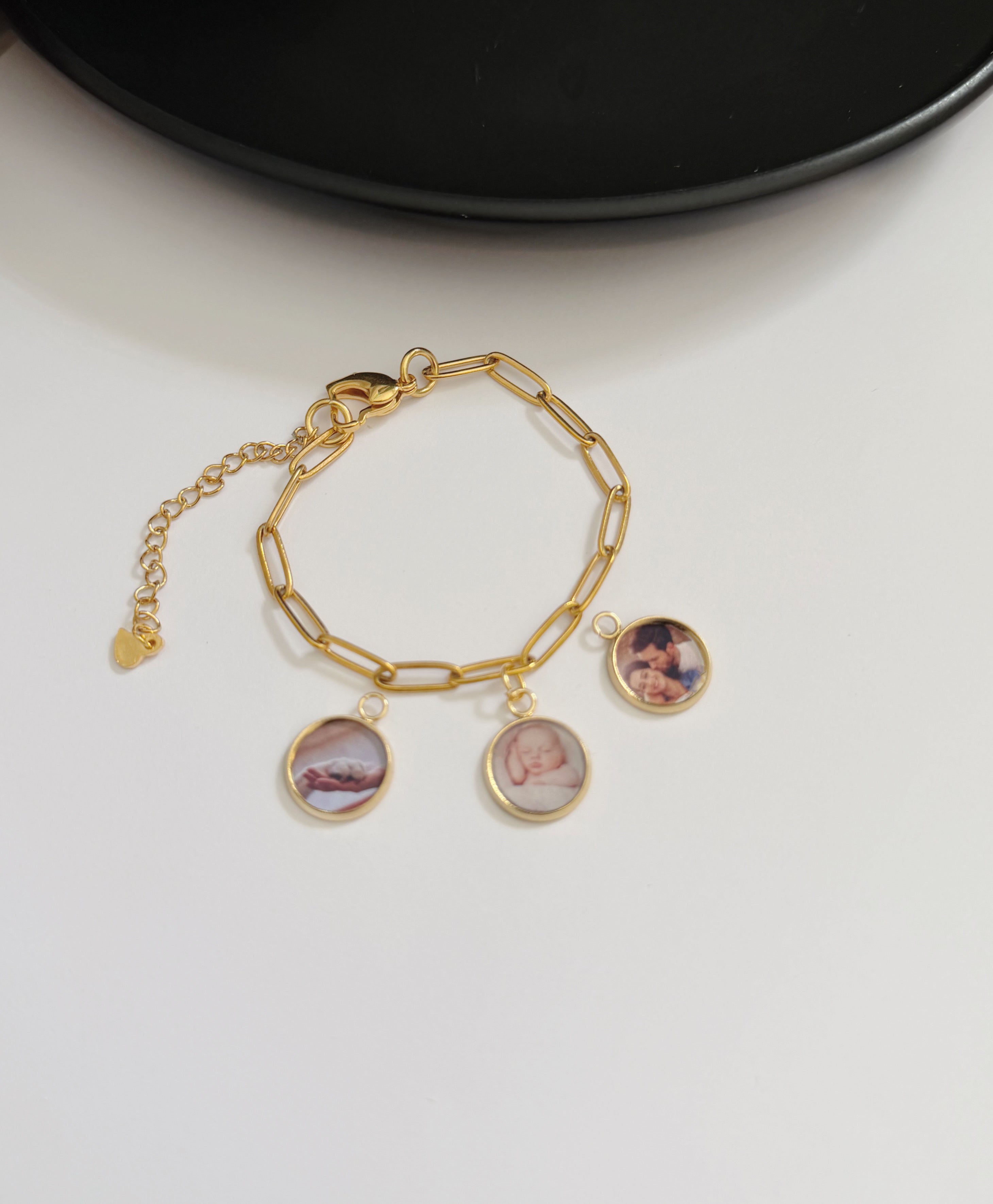 Photo charm bracelet