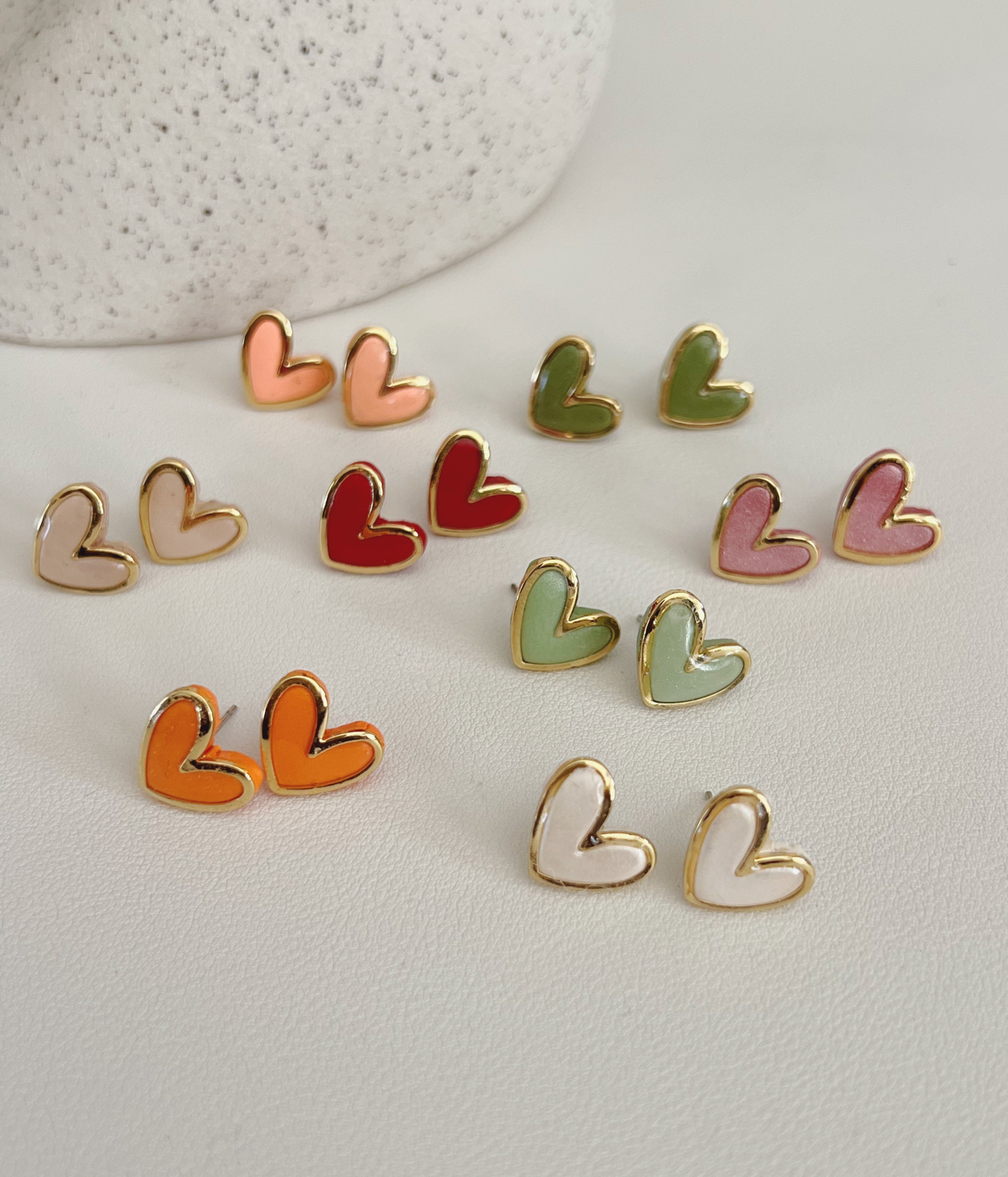 Heart studs