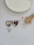Heart photo necklace