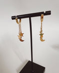Load image into Gallery viewer, Moon & Stars dangle earrings
