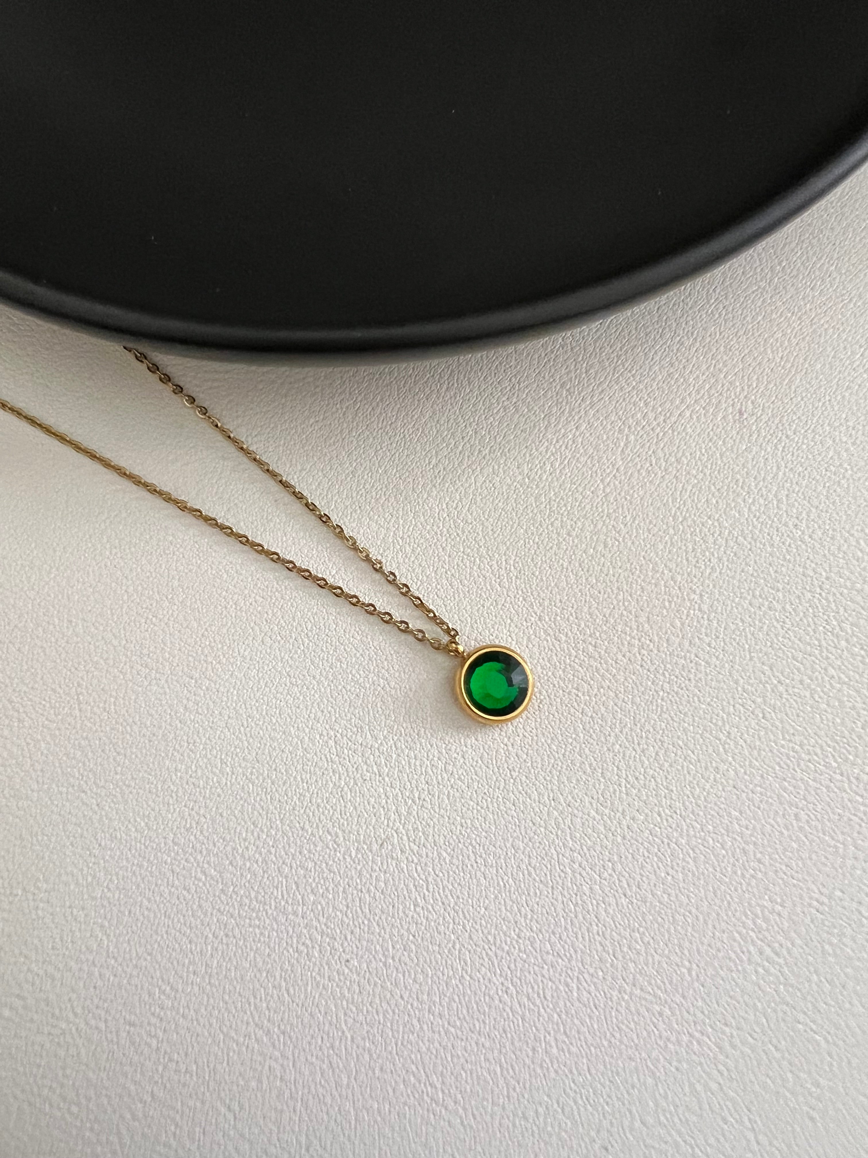 Green love necklace